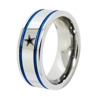Texas Ring, Texas Football Ring, Dallas Ring, Football Ring, Silver Tungsten Ring, Silver Tungsten Wedding Ring, Silver Wedding Ring, Dallas Football Ring, Dallas Football Wedding Ring