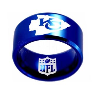 Chiefs Ring, Chiefs Wedding Rings, Chiefs Wedding Band, Football Wedding Band, Football Jewelry