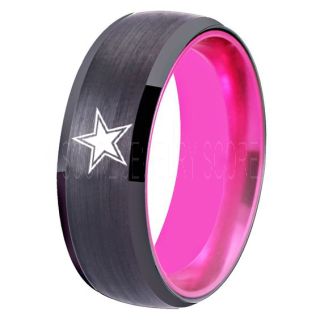 Texas Ring, Texas Football Ring, Dallas Ring, Football Ring, Black Tungsten Ring, Black Tungsten Wedding Ring, Black Wedding Ring, Dallas Football Ring, Dallas Football Wedding Ring