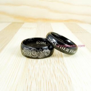 Doctor Who Rings, Doctor Who Wedding Rings, 2 Piece Couple Set Doctor Who Rings, Gallifreyan Rings, Doctor Who Jewelry, Doctor Who Wedding Bands, Doctor Who Wedding Rings