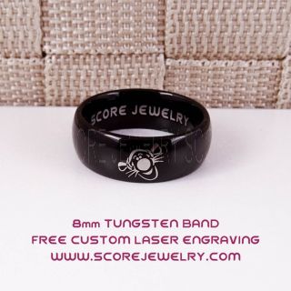 Tigger Ring, Tigger Jewelry, Winnie the Pooh Ring, Winnie the Pooh Jewelry, Black Tungsten Ring, Black Wedding Band, Black Tungsten Band, Tiger Paws Ring