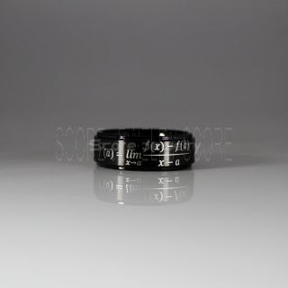 Differential Calculus Equation Ring, Differential Calculus Ring, Calculus Ring, Science Jewelry, Teacher Ring, Teacher Jewelry, Black Tungsten Ring