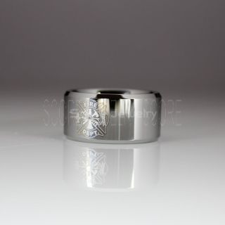 Fireman Ring, Fireman Jewelry, Silver Tungsten Band, Silver Tungsten Wedding Band, Firefighter Ring, Fire Department Tungsten Ring