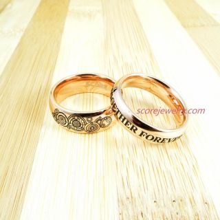 Doctor Who Rings, Doctor Who Wedding Rings, 2 Piece Couple Set Doctor Who Rings, Gallifreyan Rings, Doctor Who Jewelry, Doctor Who Wedding Bands, Doctor Who Wedding Rings