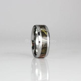 Camouflage Ring, Camo Ring, Camo Wedding Ring, Silver Tungsten Wedding Band, Silver Camo Ring, Hunting Ring