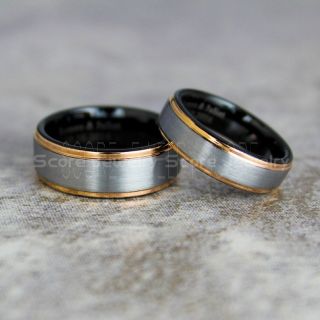 Silver Wedding Ring, Classic Silver Tungsten Rings, Silver Tungsten Wedding Bands, 2 Piece Couple Set Silver Wedding Bands, Silver Wedding Rings, Silver Tungsten Wedding Rings