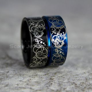 Doctor Who Rings, Doctor Who Wedding Rings, 2 Piece Couple Set Doctor Who Rings, Gallifreyan Rings, Doctor Who Jewelry, Doctor Who Wedding Bands, Doctor Who Wedding Rings