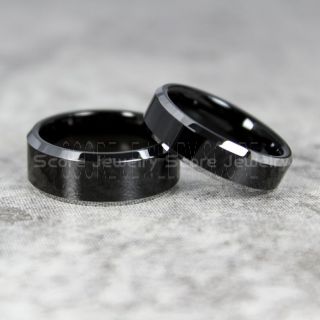Classic Black Tungsten Rings, Black Tungsten Wedding Bands, 2 Piece Couple Set Black Wedding Bands, Black Wedding Rings, Black Tungsten Wedding Rings