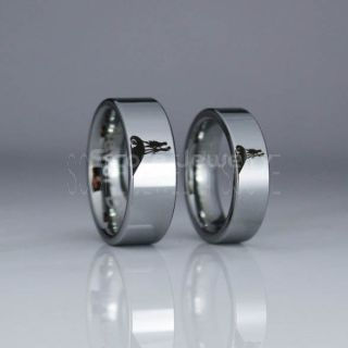 Jack and Sally Rings, Jack and Sally Wedding Bands, Silver Tungsten Rings, Silver Tungsten Wedding Bands, Jack and Sally Wedding Rings