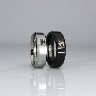 Nurse Ring, Registered Nurse Ring, RN Nurse Wedding Band, Career Ring, RN Nurse Jewelry, Nurse Black Tungsten Ring, Black Wedding Band, Black Tungsten Wedding Band