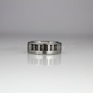 Piano Ring, Piano Jewelry, Piano Key Ring, Piano Key Jewelry, Music Ring, Music Wedding Ring, Music Jewelry, Silver Tungsten Ring, Silver Ring, Silver Wedding Band