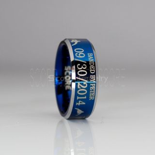 Duck Band Ring, Banded Together Ring, Classic Tungsten Ring, Tungsten Wedding Band, Banded Together Wedding Band, Blue Wedding Ring, Tungsten Wedding Ring