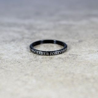 Doctor Who Ring, Doctor Who Wedding Ring, Gallifreyan Ring, Tungsten Band Together Forever Through Time and Space Tungsten Band