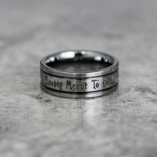 Simply Meant To Be Ring, Jack and Sally Ring, Jack and Sally Wedding Band, Silver Tungsten Ring, Silver Tungsten Wedding Band, Jack and Sally Wedding Ring