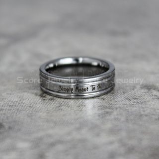 Simply Meant To Be Jack and Sally Ring, Jack and Sally Wedding Band, Silver Tungsten Ring, Silver Tungsten Wedding Band, Jack and Sally Wedding Ring