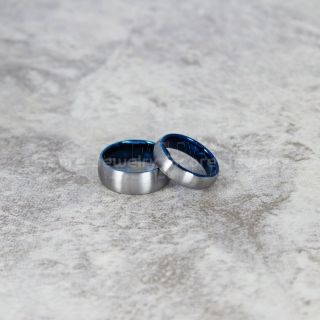 Classic Silver Tungsten Rings, Silver Tungsten Wedding Bands, 2 Piece Couple Set Silver Wedding Bands, Silver Wedding Rings, Silver Tungsten Wedding Rings