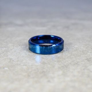Blue Tungsten Ring, Classic Blue Tungsten Wedding Band, Blue Wedding Band, Blue Wedding Ring, Blue Tungsten Wedding Ring
