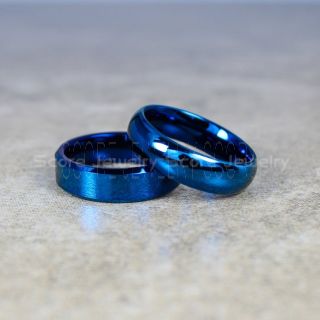 Blue Tungsten Ring, Classic Blue Tungsten Wedding Band, Blue Wedding Band, Blue Wedding Ring, Blue Tungsten Wedding Ring
