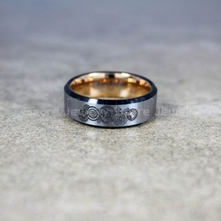 Doctor Who Ring, Gallifreyan Ring Doctor Who Jewelry, Doctor Who Wedding Band, Doctor Who Wedding Ring, 10mm Silver Tungsten Ring