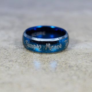 Simply Meant To Be Jack and Sally Ring, Jack and Sally Wedding Band, Blue Tungsten Ring, Blue Tungsten Wedding Band, Jack and Sally Wedding Ring