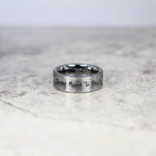Simply Meant To Be Jack and Sally Ring, Jack and Sally Wedding Band, Silver Tungsten Ring, Silver Tungsten Wedding Band, Jack and Sally Wedding Ring