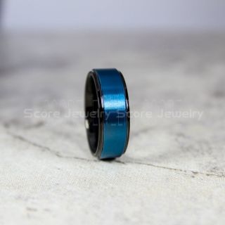 Classic 8mm Blue Tungsten Ring, Blue Tungsten Wedding Band, Blue Wedding Band, Blue Wedding Ring, Blue Tungsten Wedding Ring