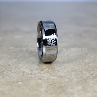 Zelda Ring, Gamer Ring, Legend of Zelda Ring, Zelda Wedding Ring, Zelda Wedding Band, Silver Tungsten Ring, Silver Wedding Band