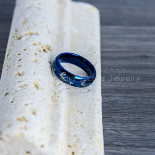 Mermaid Ring, Mermaid Jewelry, Blue Tungsten Mermaid Ring, Mermaid Wedding Ring, Mermaid Ring Wedding Band, Blue Ring, Blue Wedding Band
