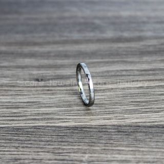 2mm Silver Tungsten Ring, Stackable Silver Tungsten Wedding Band, Silver Wedding Band, Silver Wedding Ring, Silver Tungsten Wedding Ring
