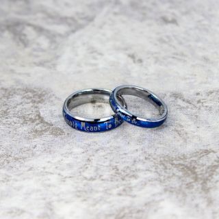 Simply Meant To Be Jack and Sally Rings, Jack and Sally Wedding Bands, Blue Tungsten Rings, Blue Tungsten Wedding Bands, Jack and Sally Wedding Rings