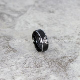 Zelda Ring, Gamer Ring, Legend of Zelda Ring, Zelda Wedding Ring, Zelda Wedding Band, Black Tungsten Ring, Black Wedding Band