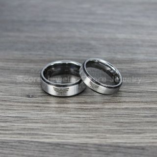 Zelda Rings, 2 Piece Couple Set Legend of Zelda Rings, Zelda Wedding Rings, Zelda Wedding Bands, Silver Tungsten Rings, Silver Wedding Bands