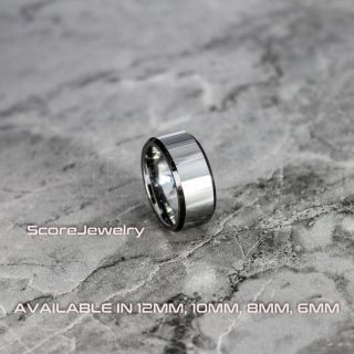 10mm Silver Tungsten Ring, Classic Silver Tungsten Wedding Band, Silver Wedding Band, Silver Wedding Ring, Silver Tungsten Wedding Ring