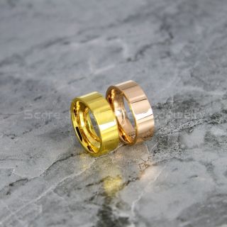Classic 8mm 2 Piece Couple Set Gold Tungsten Rings, Yellow Gold Tungsten Wedding Band, Rose Gold Wedding Band, Yellow Gold Wedding Ring, Yellow Gold Tungsten Wedding Ring