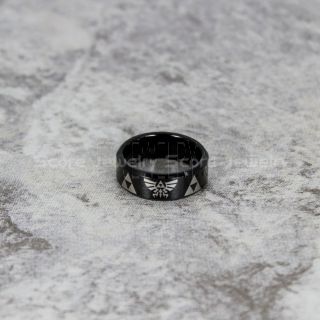 Zelda Ring, Gamer Ring, Legend of Zelda Ring, Zelda Wedding Ring, Zelda Wedding Band, Black Tungsten Ring, Black Wedding Band