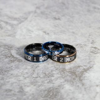 Baby Ring, Gamer Rings, Family Ring Set, Player 1 Player 2 Player 3 Rings, Controller Rings, Black Gamer Wedding Rings, Black Tungsten Gamer Wedding Bands, Black Tungsten Rings, Black Wedding Bands, Gamer Jewelry