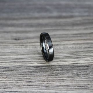 Classic 4mm Black Tungsten Ring, Black Tungsten Wedding Band, Black Wedding Band, Black Wedding Ring, Black Tungsten Wedding Ring