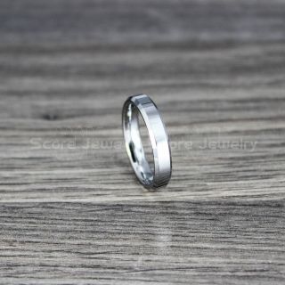 Silver Tungsten Ring, 4mm Classic Silver Tungsten Wedding Band, Silver Wedding Band, Silver Wedding Ring, Silver Tungsten Wedding Ring