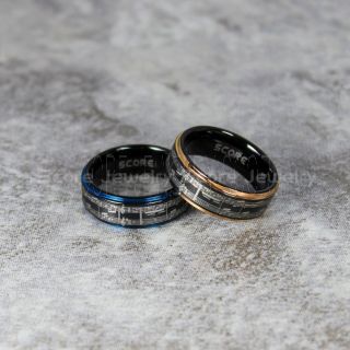 Music Rings, 2 Piece Couple Set Music Sheet Rings, Music Jewelry, Piano Rings, Black Tungsten Rings, Black Rings, Black Wedding Bands, Treble Clef Note Rings, Music Notes Rings