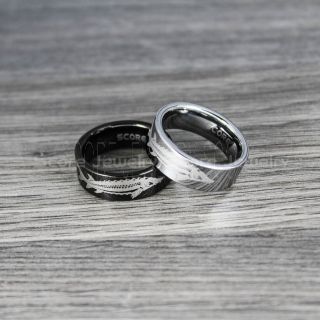 Sturgeon Ring, Sturgeon Jewelry, Fishing Ring, Fish Hook Ring, Silver Tungsten Ring, Silver Wedding Band, Hunting Ring, Fish Hooks Wedding Band