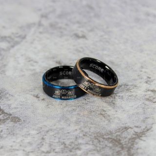 Gamer Rings, Couple Ring Set, Player 1 Player 2 Rings, Controller Rings, Black Gamer Wedding Rings, Black Tungsten Gamer Wedding Bands, Black Tungsten Rings, Black Wedding Bands, Gamer Jewelry