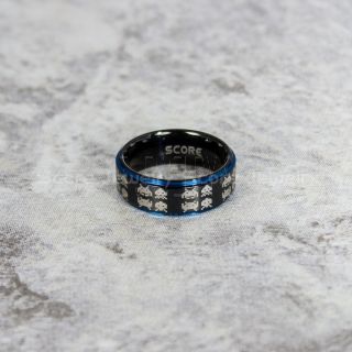 Gamer Ring, Retro Gamer Ring, Player Ring, Gamer Jewelry, Black Tungsten Ring, Black Wedding Bands, Black Tungsten Wedding Band, PlayStation Ring, PlayStation Jewelry
