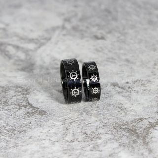 Nautical Ring, Ship Wheel Ring, Anchor Ring, Anchor Wedding Ring, Black Wedding Band, Black Tungsten Band, Black Wedding Ring, Black Tungsten Wedding Ring