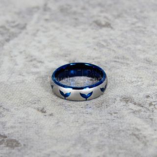 Whale Tail Ring, Blue Whale Tail Tungsten Ring, Whale Ring, Whale Jewelry, Whale Tail Jewelry, Blue Tungsten Wedding Band, Blue Wedding Band, Blue Wedding Ring, Blue Tungsten Wedding Ring