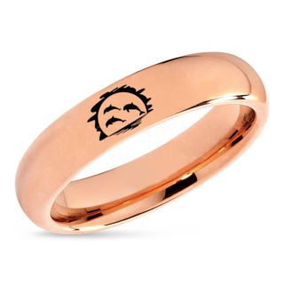 Dolphins Ring, Dolphin Heart Ring, Dolphin Wedding Ring, Dolphin Wedding Band, Marine Life Ring, Bottlenose Dolphins Ring, Rose Gold Tungsten Ring, Rose Gold Tungsten Wedding Band, Ocean Life Wedding Band
