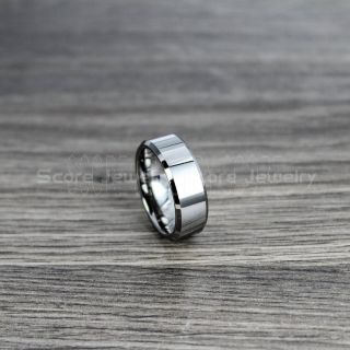 Silver Tungsten Ring, 8mm Classic Silver Tungsten Wedding Band, Silver Wedding Band, Silver Wedding Ring, Silver Tungsten Wedding Ring