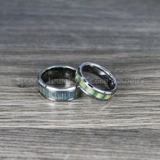 Oak Wood Rings, 2 Piece Couple Set Oak Wood Weddings Bands, Silver Tungsten Bands Oak Wood Inlay, Silver Wedding Rings, Silver Wedding Bands, Silver Wood Rings