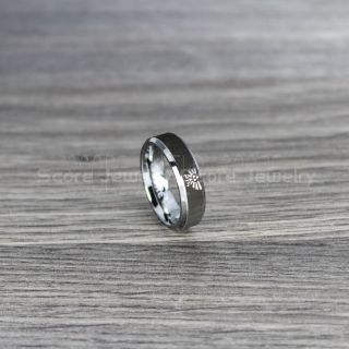 Zelda Ring, Gamer Ring, Legend of Zelda Ring, Zelda Wedding Ring, Zelda Triforce Wedding Band, Silver Tungsten Ring, Silver Wedding Band