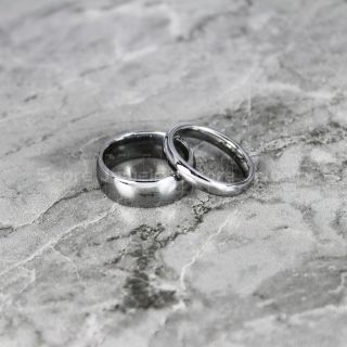Classic Silver Tungsten Rings, Silver Tungsten Wedding Bands, 2 Piece Couple Set Silver Wedding Bands, Silver Wedding Rings, Silver Tungsten Wedding Rings