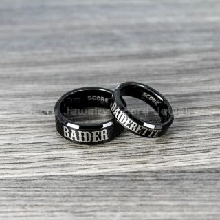 Raider Raiderette Rings, Couple Rings, Raiders Ring, Raiders Wedding Band, Raiders Jewelry, Matching Rings